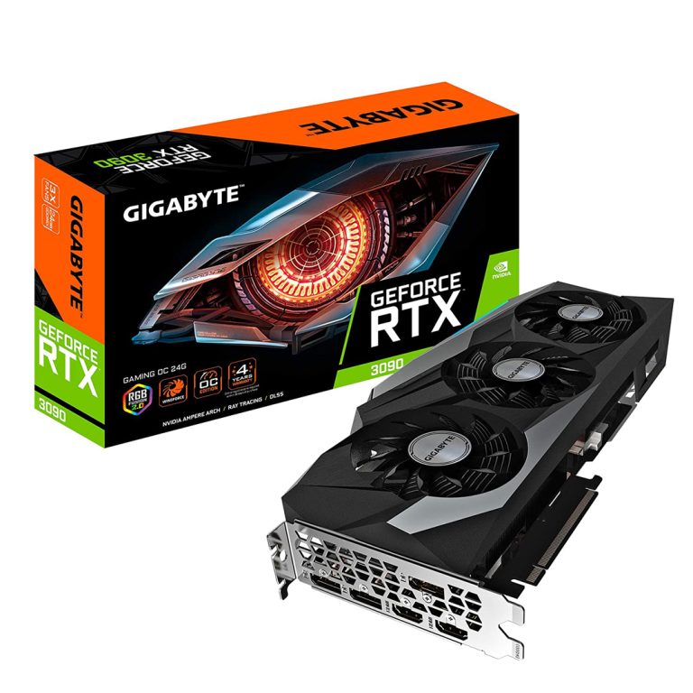 Gigabyte RTX 3090 GAMING OC 24G Graphics Card, 3x WINDFORCE Fans Used