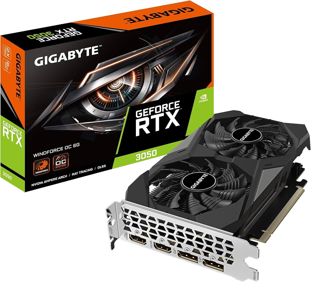 GIGABYTE RTX 3050 6GB VRAM 2 FANS