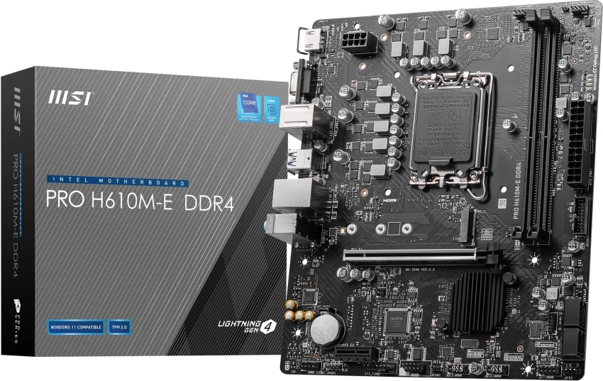 MSI PRO H610M-E DDR4 Motherboard